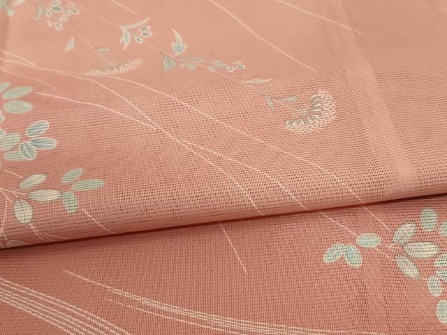 平和屋着物＊夏物　訪問着　絽　流水花文　暈し染め　洗える着物　AABF5116jd_4