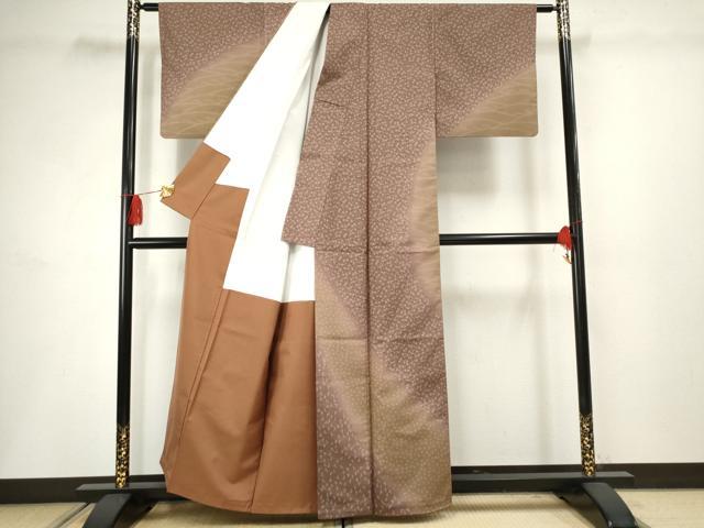平和屋着物●創業140年　小糸染芸の四代目　小糸敏夫　本場大島紬　染大島　訪問着　立波花文　正絹　逸品　AABF5122cs 平和屋着物○創業140年 小糸染芸の四代目 小糸敏夫 本場