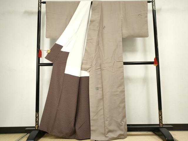 平和屋着物●人間国宝　五代　田畑喜八　訪問着　紬地　いろは歌　正絹　逸品　AABF5162cs_1