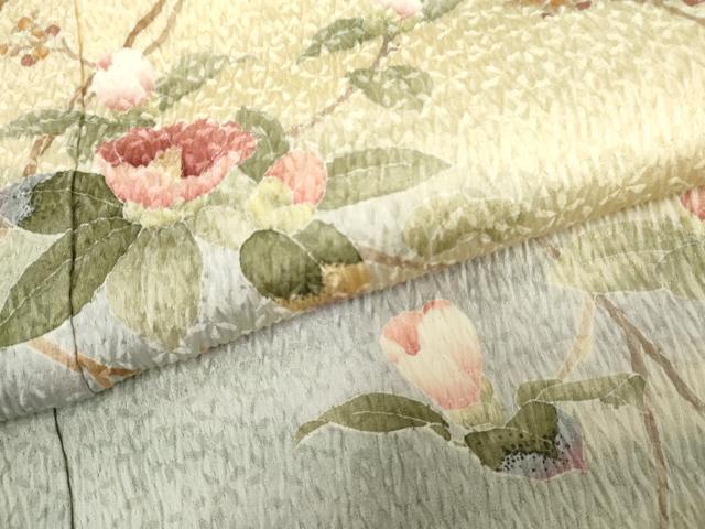 平和屋着物●訪問着　手描き　総絞り　枝花文　暈し染め　正絹　逸品　AABF5164cs_5