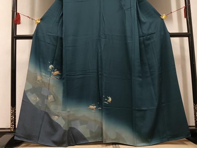 平和屋着物●訪問着　芝兎　暈し染め　金彩　正絹　逸品　AABF5354ph_2