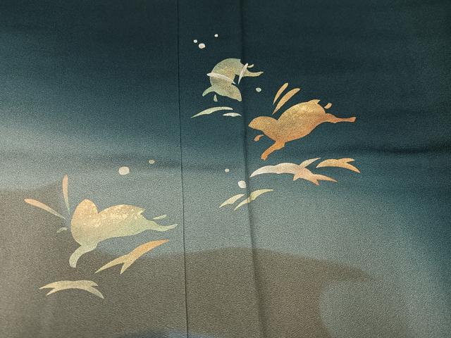 平和屋着物●訪問着　芝兎　暈し染め　金彩　正絹　逸品　AABF5354ph_3