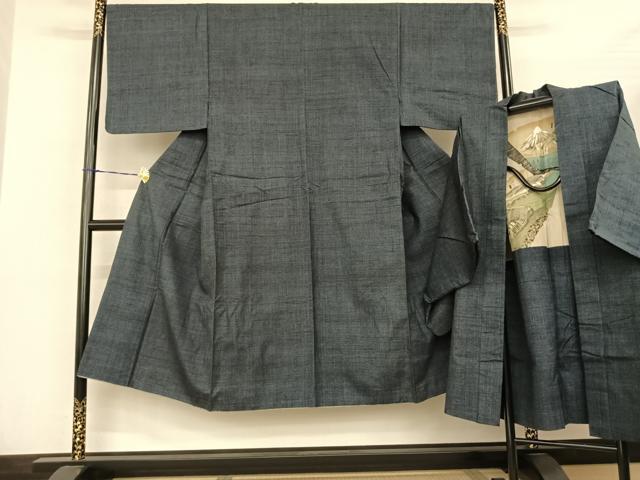 平和屋着物●男性　本場結城紬　重要無形文化財　アンサンブル　100亀甲　総詰め　正絹　逸品　AABF5428fy 37,180円