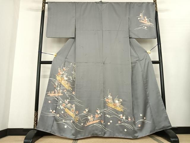 平和屋着物＊夏物　小紋　絽　楓文　洗える着物　AABE7451jd 平和屋着物＊夏物 小紋 絽 楓文 洗える着物 AABE7451jdの通販はau PAY