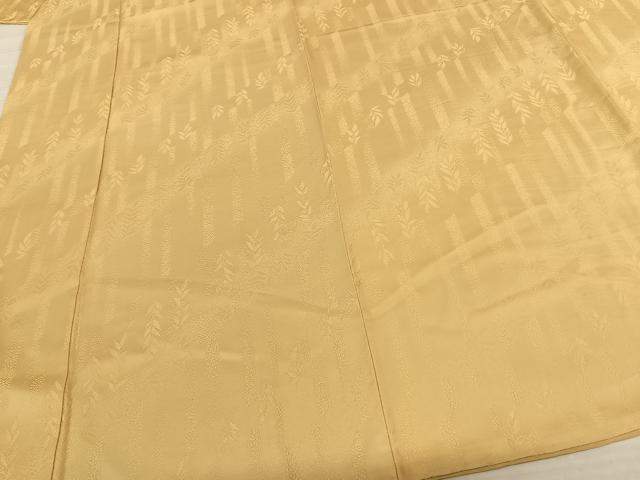 平和屋着物●上質な色無地　舞葉地紋　砥粉色　ロング丈　正絹　逸品　AABF5504fy_3