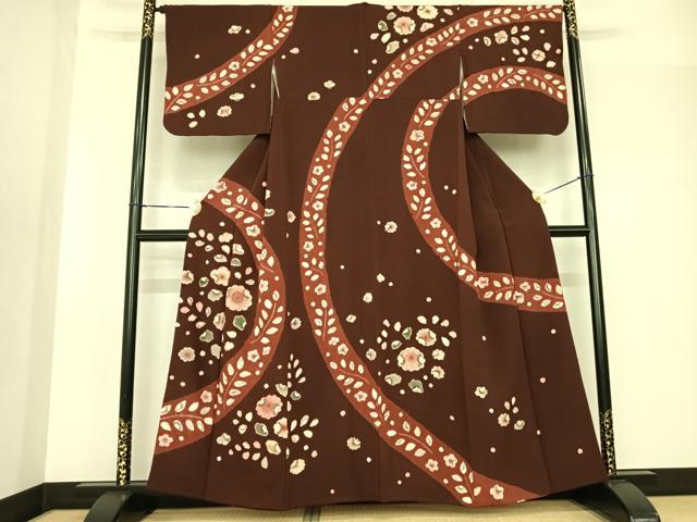 平和屋着物●訪問着　辻が花　正絹　逸品　AABF5521fy