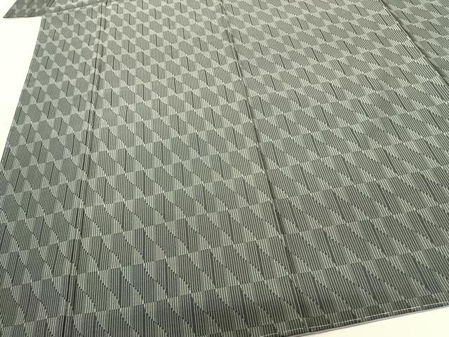 平和屋着物●お召　よろけ縞　正絹　逸品　未使用　AABF5553fy 平和屋着物○お召 よろけ縞 正絹 逸品 未使用 AABF5553fyの通販はau