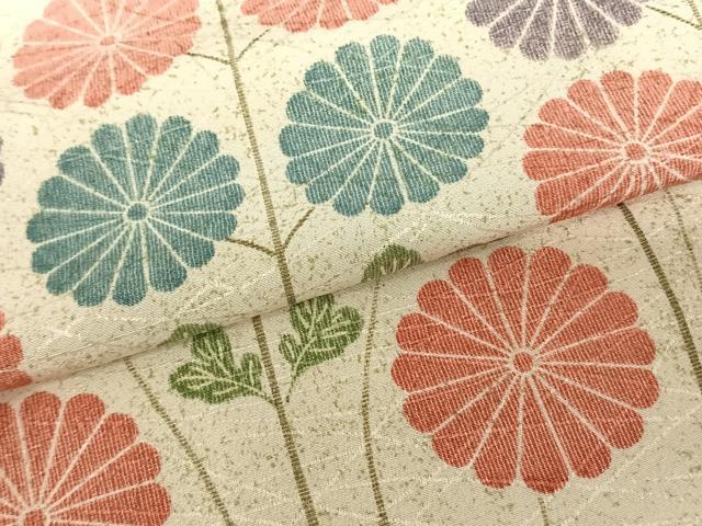 平和屋着物▽訪問着　単衣　草花文　正絹　逸品　AABF5590fy_4