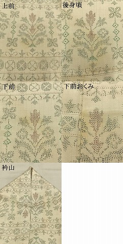 平和屋着物▽上質な紬　単衣　吉祥花文　正絹　逸品　AABF5642fy_6