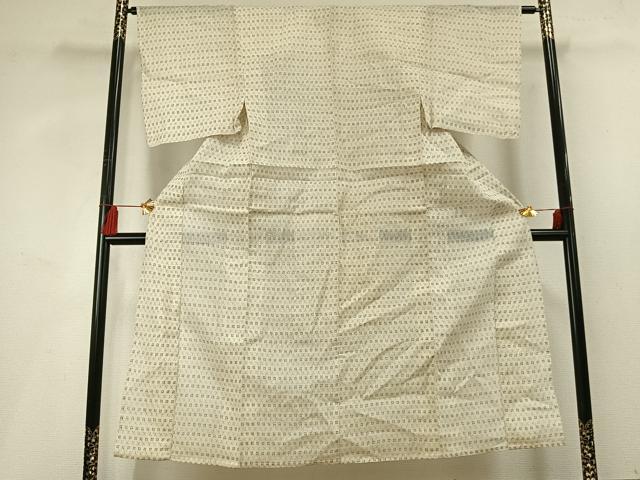平和屋着物＊夏物　男性　沖縄県無形文化財指定　本場八重山上布　井桁絣　麻　逸品　AABF5694fy_1