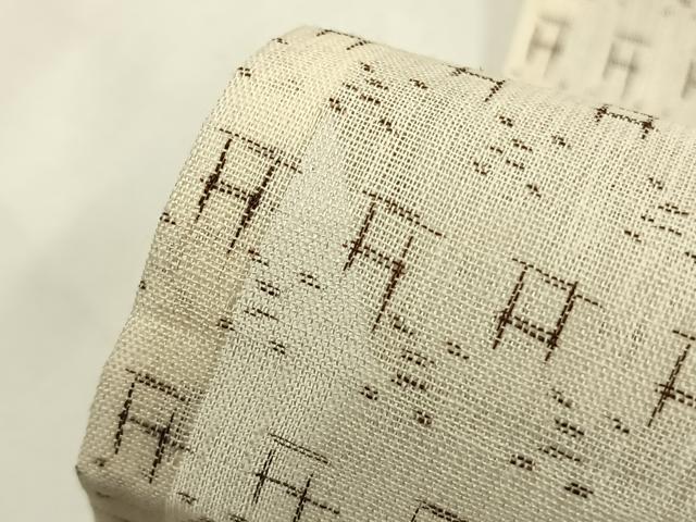 平和屋着物＊夏物　男性　沖縄県無形文化財指定　本場八重山上布　井桁絣　麻　逸品　AABF5694fy_6