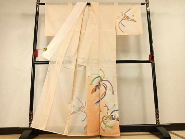 平和屋着物＊夏物　訪問着　絽　飛鳥文　暈し染め　洗える着物　AABF5707fy_1