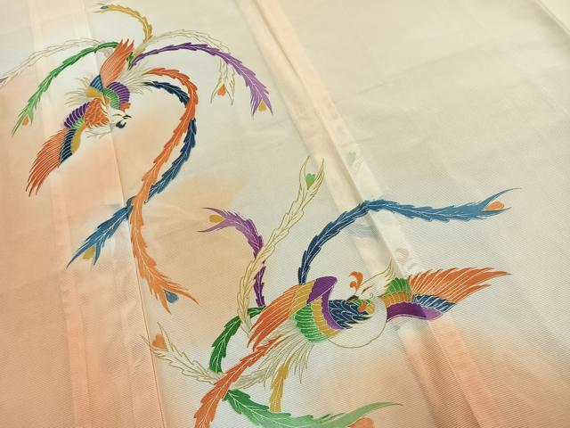 平和屋着物＊夏物　訪問着　絽　飛鳥文　暈し染め　洗える着物　AABF5707fy_3
