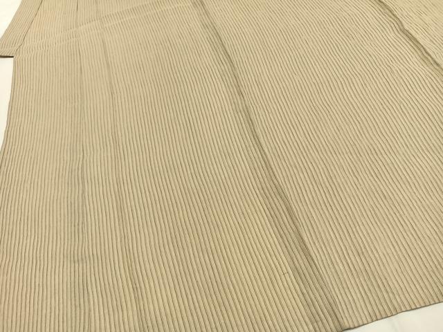 平和屋着物＊夏物　男性　小千谷ちぢみ　縞　反端付き　麻　逸品　未使用　AABF5716fy_3