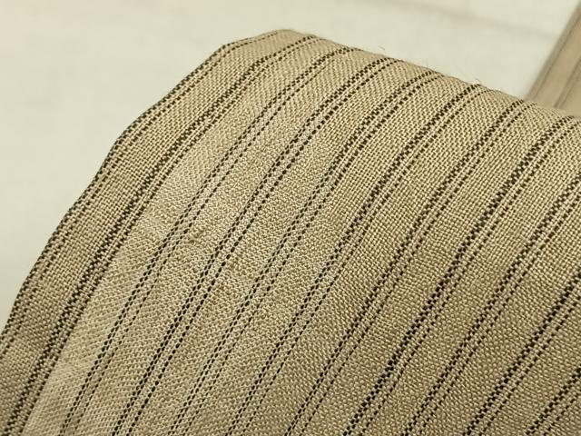 平和屋着物＊夏物　男性　小千谷ちぢみ　縞　反端付き　麻　逸品　未使用　AABF5716fy_8