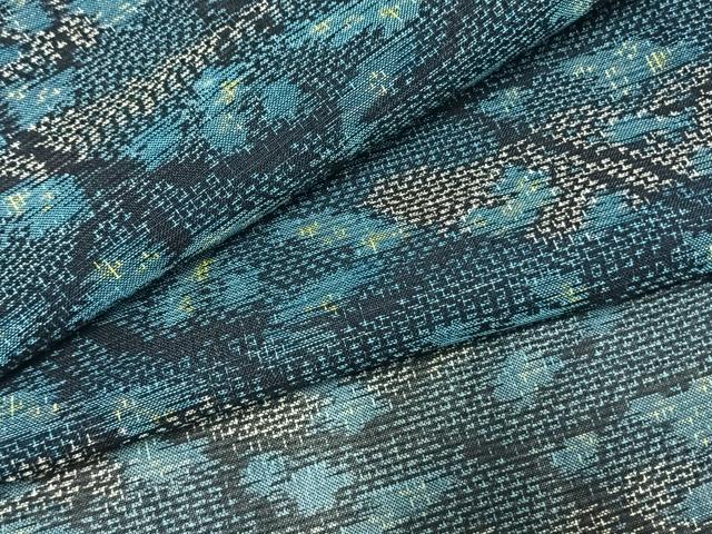 平和屋着物＊夏物　紗紬　枝花文　正絹　逸品　AABF5718fy