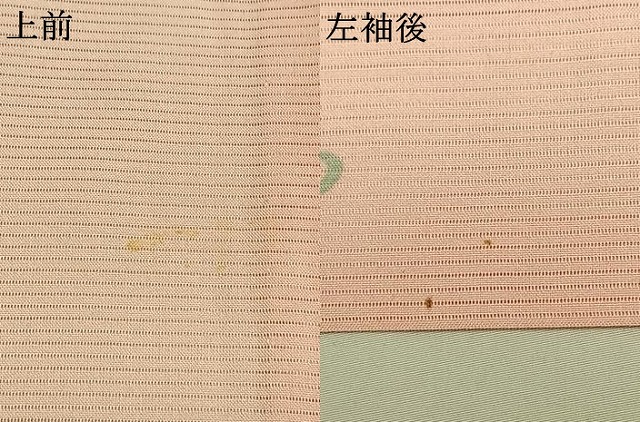 平和屋着物＊夏物　小紋　絽　手描き　草花文　洗える着物　AABF5771fy_7