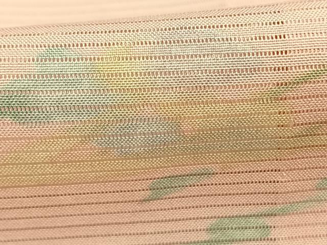 平和屋着物＊夏物　小紋　絽　手描き　草花文　洗える着物　AABF5771fy_5