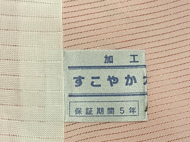 平和屋着物＊夏物　小紋　絽　手描き　草花文　洗える着物　AABF5771fy_6