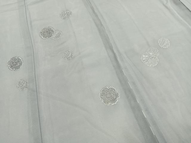 平和屋着物＊夏物　無地絵羽訪問着　絽　雪輪花地紋　藤鼠色　正絹　逸品　未使用　AABF5796fy 平和屋着物＊夏物 無地絵羽訪問着 絽 雪輪花地紋 藤鼠