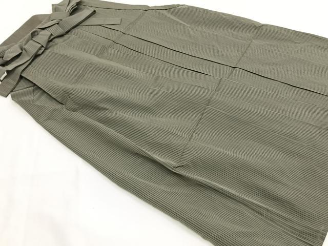 平和屋着物*夏物 男性 行灯袴 絽 縞 正絹 逸品 AABF5798fy