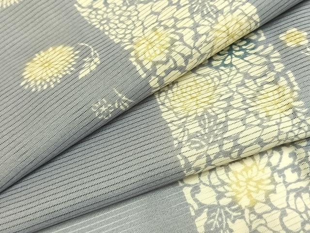 平和屋着物＊夏物　小紋　絽　型染め　花間道　洗える着物　AABF5806fy 平和屋着物＊夏物 小紋 絽 型染め 花間道 洗える着物 AABF5806fy