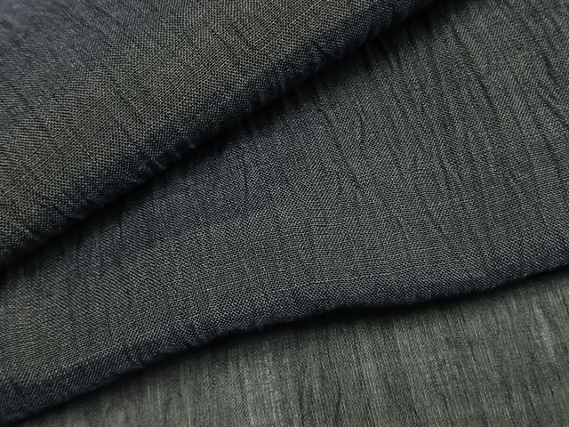 平和屋着物＊夏物　男性　小千谷ちぢみ　青褐色　麻　逸品　AABF5809fy 30,420円