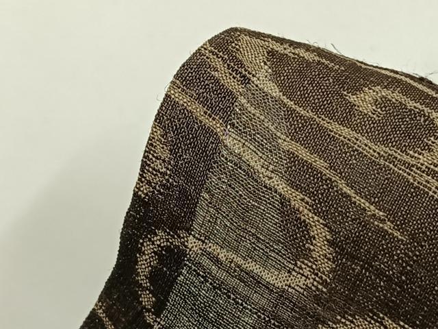 平和屋着物＊夏物　小千谷ちぢみ　渦巻き文　麻　逸品　AABF5820fy