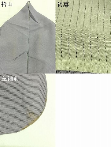平和屋着物＊夏物　訪問着　絽　手描き　草花文　暈し染め　銀彩　洗える着物　AABF5828fy_7