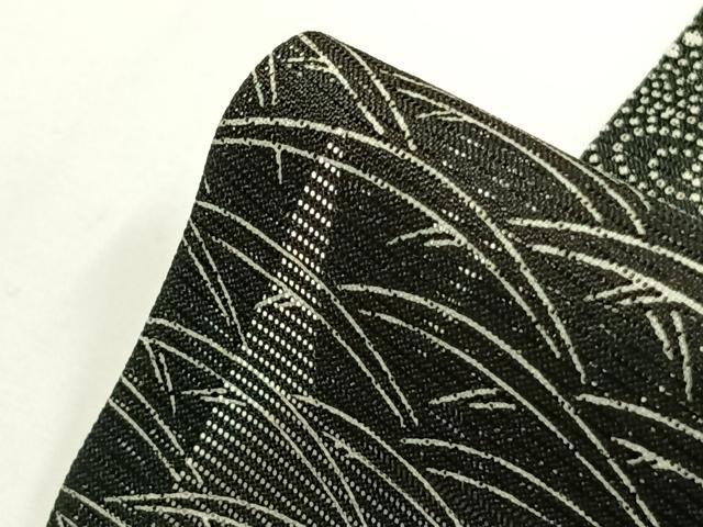 平和屋着物＊夏物　訪問着　絽　型染め　草花文　黒地　洗える着物　未使用　AABF5834fy_6