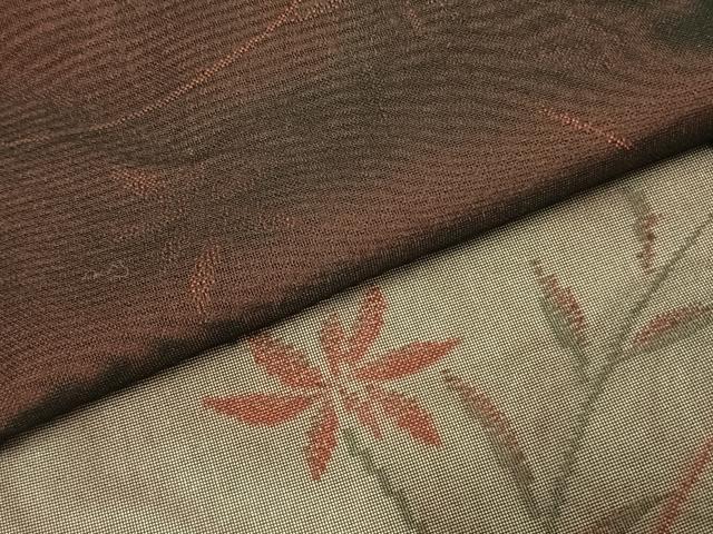 平和屋着物＊夏物　小紋　紗　草花文　正絹　逸品　AABF5880fy_4