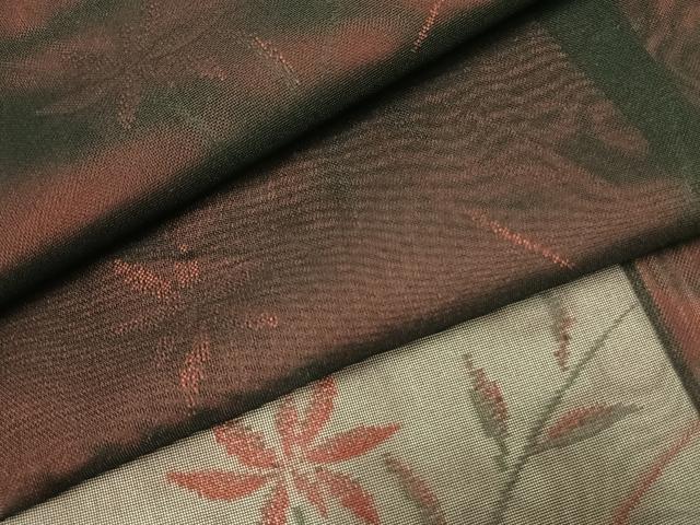 平和屋着物＊夏物　小紋　紗　草花文　正絹　逸品　AABF5880fy