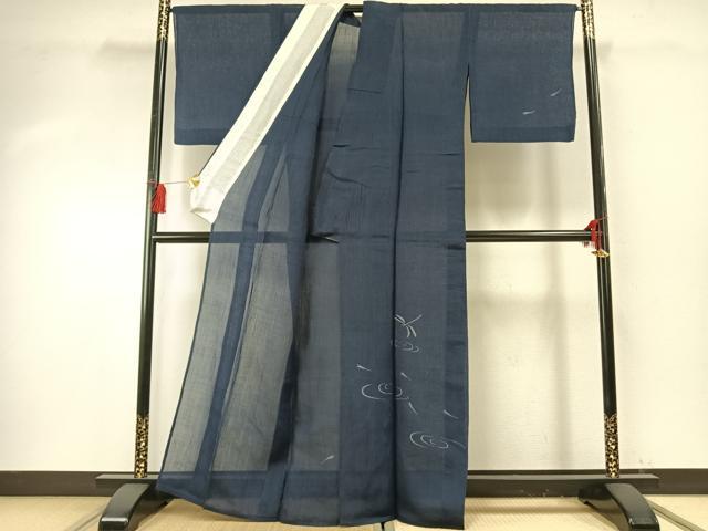 平和屋着物＊夏物　訪問着　ちぢみ織　勝虫　綿麻　AABF5905fy_1