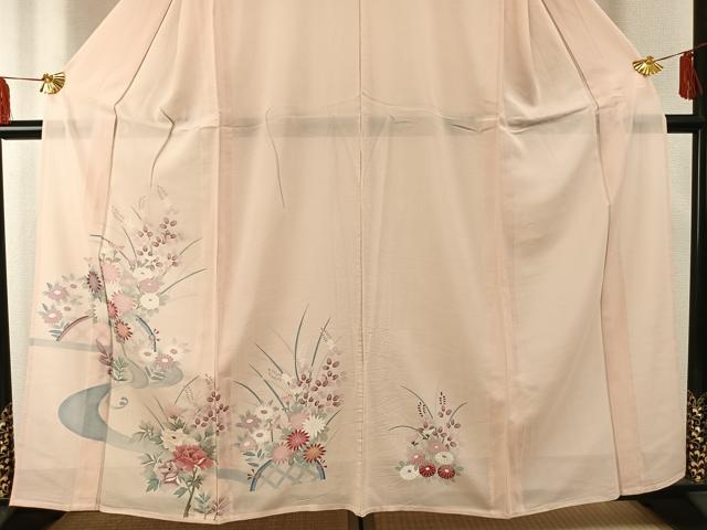 平和屋着物＊夏物　訪問着　絽　草花文　暈し染め　正絹　逸品　AABF5906fy_2