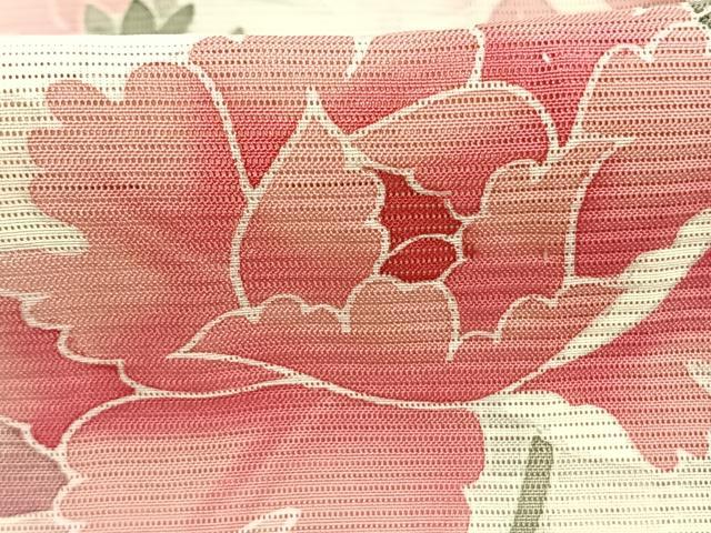 平和屋着物＊夏物　訪問着　絽　草花文　暈し染め　正絹　逸品　AABF5906fy_5