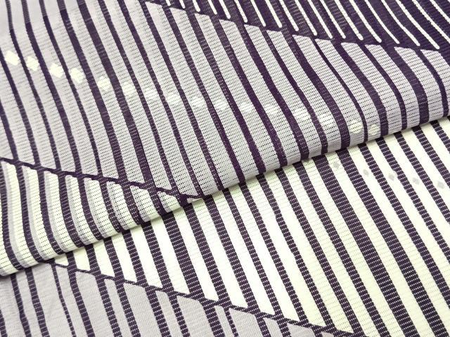平和屋着物＊夏物　訪問着　絽　斜縞　正絹　逸品　AABF5908fy_4