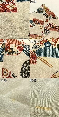 平和屋着物●上質な小紋　型染め　櫛　簪　鬼しぼ縮緬　正絹　逸品　AABF5929fy_6