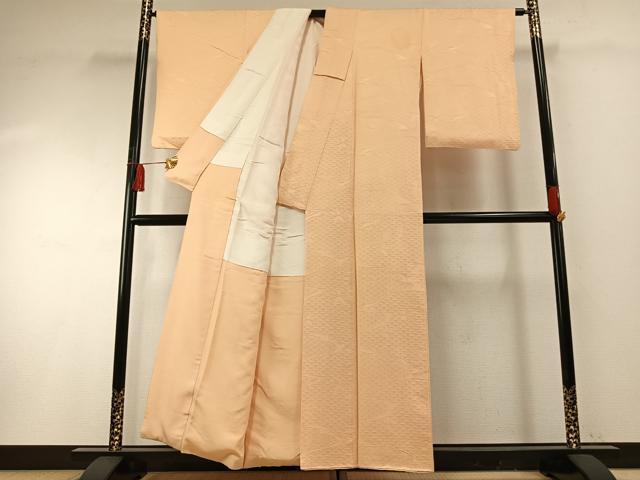平和屋着物●上質な色無地　紅葉　青海波地紋　雄黄色　正絹　逸品　AABF5959fy_2
