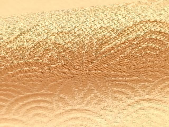 平和屋着物●上質な色無地　紅葉　青海波地紋　雄黄色　正絹　逸品　AABF5959fy_5