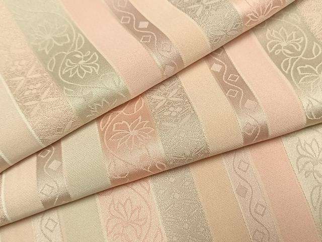 平和屋着物●上質な小紋　草花間道　正絹　逸品　AABF5962fy
