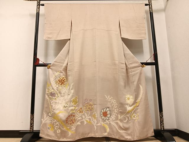 平和屋着物●豪華色留袖　友禅　作家物　明美　駒刺繍　更紗文様　金彩　正絹　逸品　AABF6074ph 16,931円