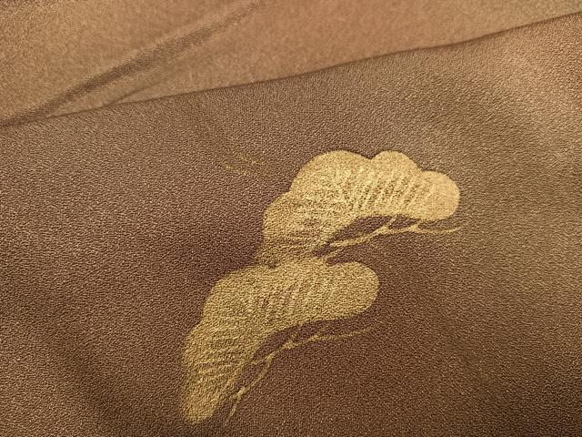 平和屋着物●訪問着　手描き　駒刺繍　松　暈し染め　正絹　逸品　未使用　AABF6088ph_4