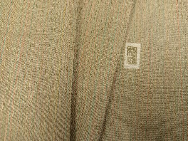平和屋着物＃羽織 寿光織 エ霞枝花文 金銀糸 正絹 逸品 CABE5536inの