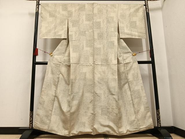 平和屋着物●上質な紬　花尽くし　正絹　逸品　AABF6105ph_1