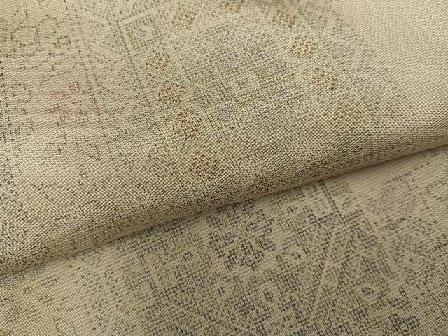 平和屋着物●上質な紬　花尽くし　正絹　逸品　AABF6105ph_4