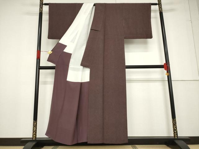 平和屋着物●江戸小紋　作家物　鮫小紋柄　草木染　正絹　逸品　AABF6123ck_2