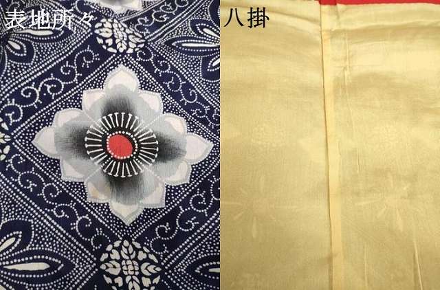 平和屋着物●アンティーク　大正ロマン　小紋　花菱文　正絹　逸品　AABF6141ck_5