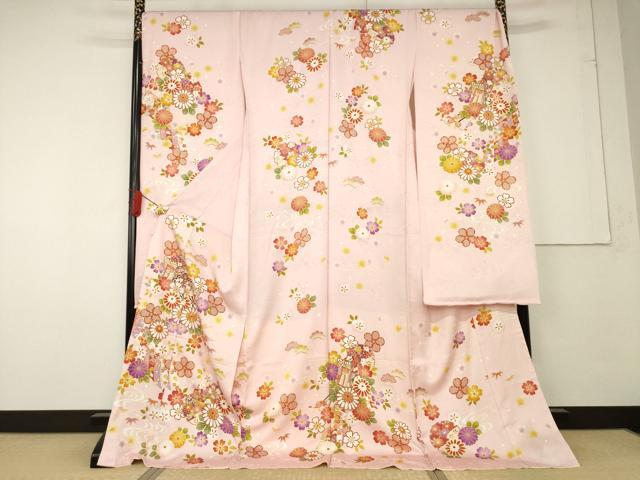 平和屋着物●豪華振袖　京友禅　駒刺繍　御所車花文　仮絵羽　逸品　未使用　AABF6191ck 30,420円