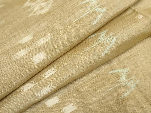平和屋着物●上質な紬　琉球絣文様　正絹　逸品　AABF6563cs