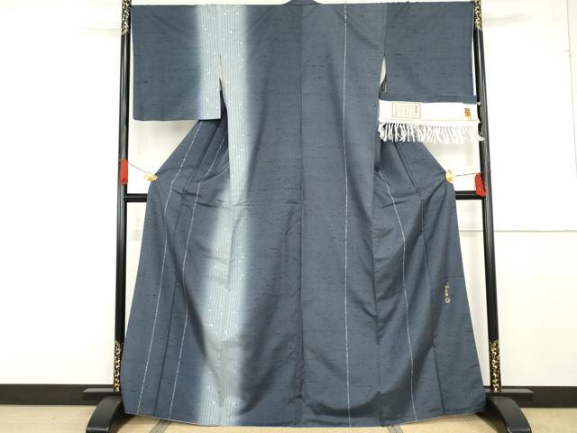 平和屋着物●石川県指定無形文化財　牛首紬　白山工房　手織り　訪問着　舞花間道　金銀彩　証紙付き　正絹　逸品　AABF6621cs